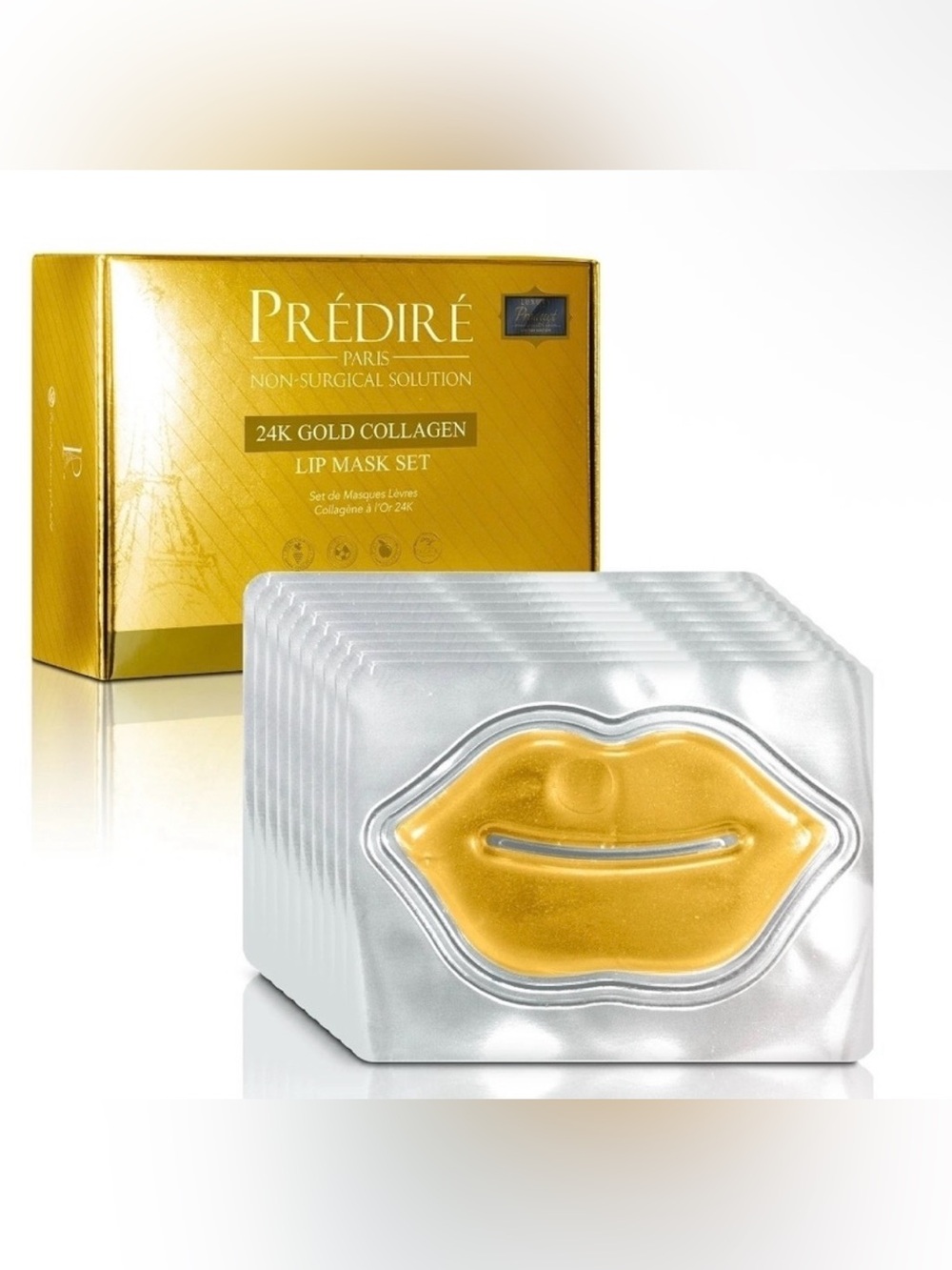 Predire Paris 24K Gold Collagen Lip Mask Set of 10